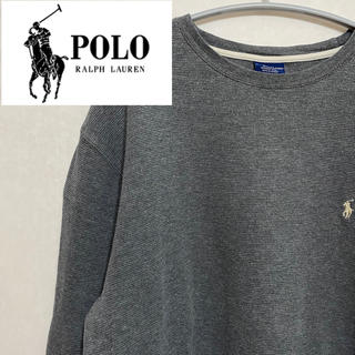 ポロラルフローレン(POLO RALPH LAUREN)のポロラルフローレン 長袖Tシャツ スリーピングシャツ グレー XL 90s(Tシャツ/カットソー(七分/長袖))
