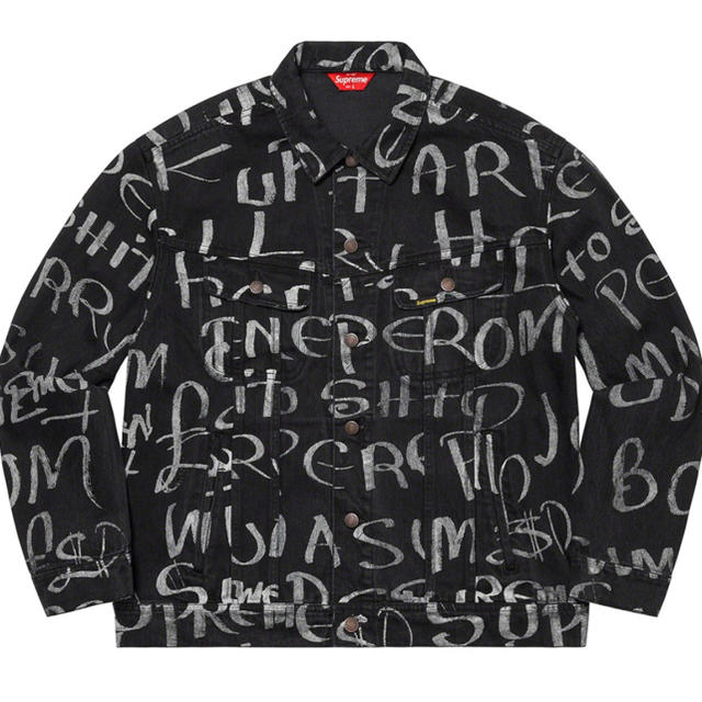 supreme Black Ark Denim Trucker JKT XL