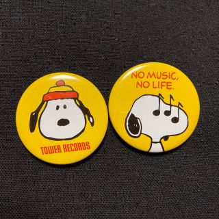 ピーナッツ(PEANUTS)のスヌーピー　缶バッチ　TOWER RECORDS(バッジ/ピンバッジ)