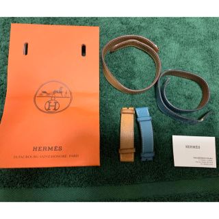 エルメス(Hermes)のエルメス Hウォッチ用 レザーベルト ダブル 2本セット HERMES(腕時計)