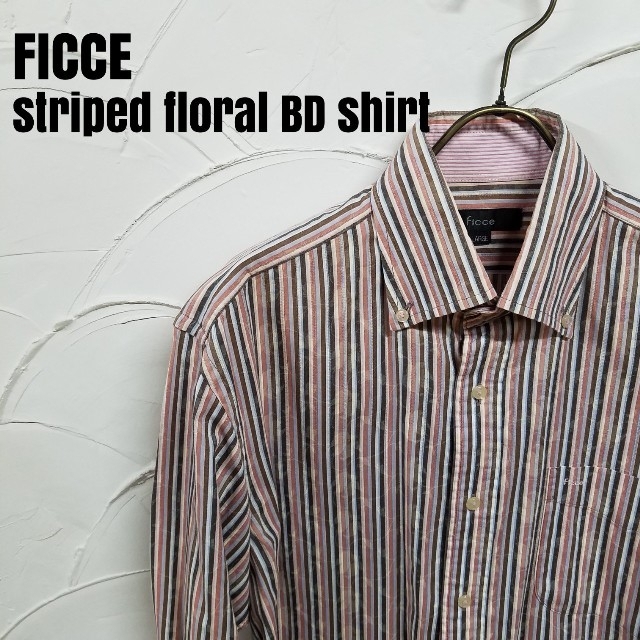 FICCE(フィッチェ)のFICCE/フィッチェ 長袖 ストライプ 花柄 BD シャツ メンズのトップス(シャツ)の商品写真