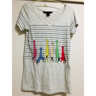 マークバイマークジェイコブス(MARC BY MARC JACOBS)のMARC JACOBS Tシャツ　Vネック　プリント　かわいい(Tシャツ/カットソー(半袖/袖なし))