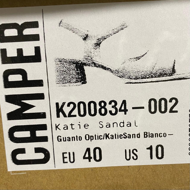 新品 Camper Katie カンペール レザーサンダル ホワイト 3