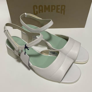 カンペール(CAMPER)の新品 Camper Katie カンペール レザーサンダル ホワイト(サンダル)