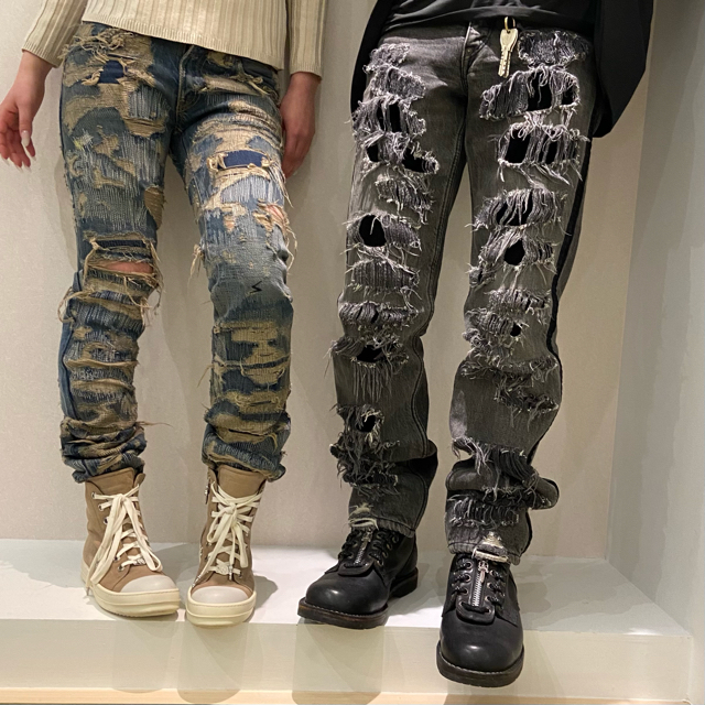undercover 魔女期 02AWクラッシュデニム パンツ アンダーカバー