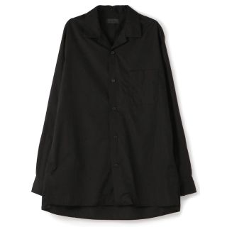 ヨウジヤマモト(Yohji Yamamoto)のヨウジヤマモト　syte オープンカラーシャツ　グラウンドワイ　黒ブラック(シャツ)