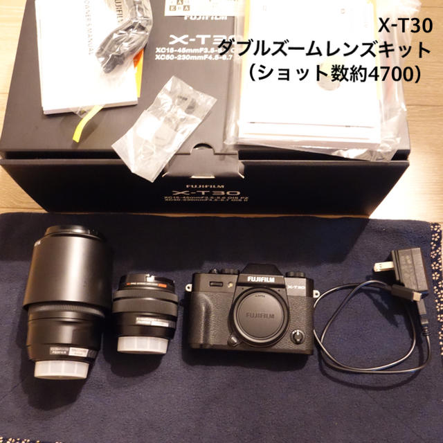 FUJIFILM X-T30 ダブルズームレンズキット（ショット数約4700）カメラ