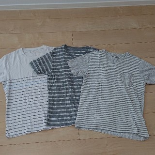 ユニクロ(UNIQLO)のメンズ  ボーダーTシャツ3枚セット ユニクロ グローバルワーク(Tシャツ/カットソー(半袖/袖なし))
