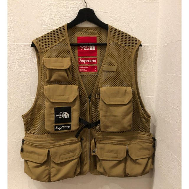 supreme the north face cargo vest gold M