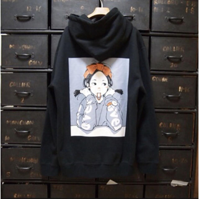 over print pop art hoodie パーカー　フーディ XXL