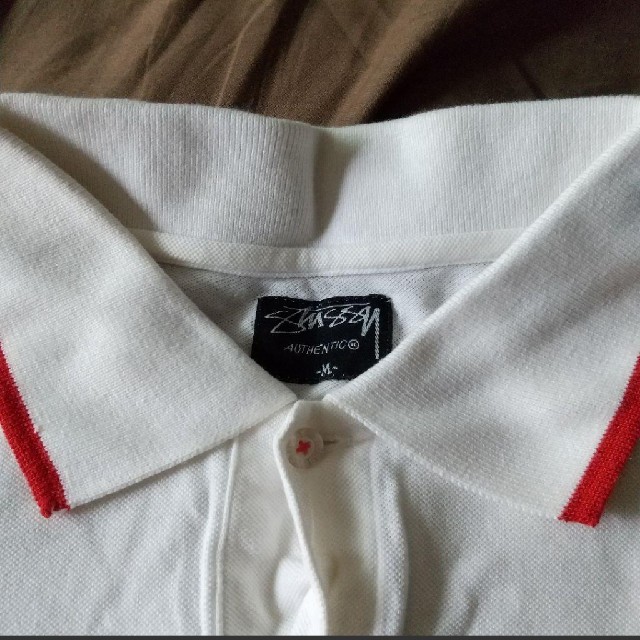 STUSSY(ステューシー)のステューシー ポロ 白 襟袖3色 メンズのトップス(ポロシャツ)の商品写真