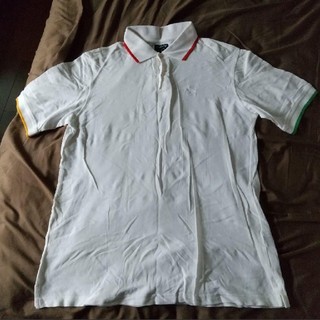 ステューシー(STUSSY)のステューシー ポロ 白 襟袖3色(ポロシャツ)