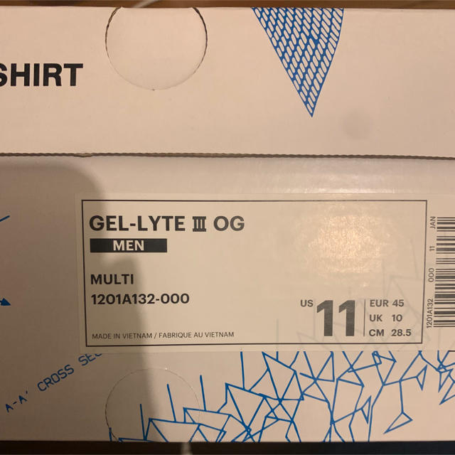 COMME des GARCONS(コムデギャルソン)の限定品‼️CDG SHIRT × asics GEL-LYTEIII 28.5 メンズの靴/シューズ(スニーカー)の商品写真