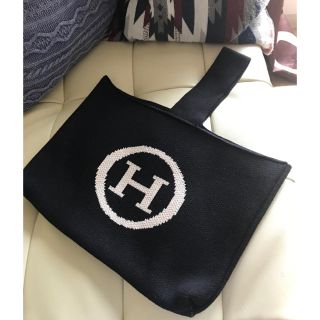 H柄ニットバッグ‼️美品(エコバッグ)