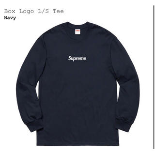 シュプリーム(Supreme)のSupreme  Box Logo L/S Tee  Navy シュプリーム(Tシャツ/カットソー(七分/長袖))