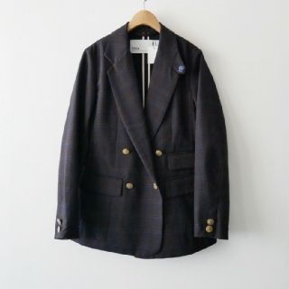 ユナイテッドアローズ(UNITED ARROWS)の☆CONLW様専用☆ticca    ダブル チェック ジャケット  テーラード(テーラードジャケット)