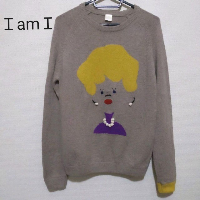 I am I(アイアムアイ)のＩamＩマダム柄♡ウールニットセーター レディースのトップス(ニット/セーター)の商品写真