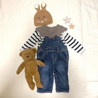 ベビーギャップ(babyGAP)のbaby Gap デニム サロペット 6-12m(ロンパース)