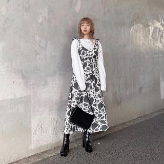 COW LONG CAMI OP【完売商品】【送料込み】(ロングワンピース/マキシワンピース)