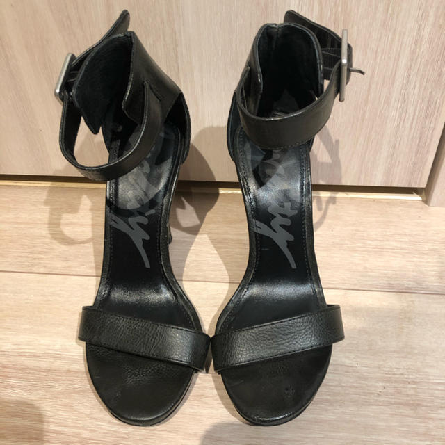 Replay - 【中古品】REPLY リプレイ ブラック 革サンダル パンプス 36