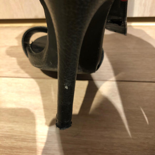 Replay - 【中古品】REPLY リプレイ ブラック 革サンダル パンプス 36