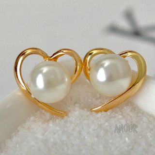 アメリヴィンテージ(Ameri VINTAGE)のsmall heart perl pierce(ピアス)