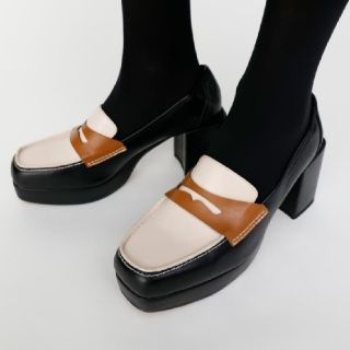 マウジー(moussy)のMOUSSY  PLATFORM ローファー (LLサイズ)(ローファー/革靴)