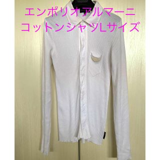 エンポリオアルマーニ(Emporio Armani)のEmporioArmarniホワイトコットンシャツ(Tシャツ/カットソー(七分/長袖))