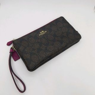 コーチ(COACH)のコーチ COACH 財布 PVC 長財布 ポーチ ダークブラウン (財布)