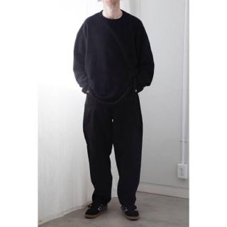 コモリ(COMOLI)の20AW COMOLI シルクフリース長袖クルー ネイビー(ニット/セーター)