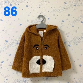 ザラキッズ(ZARA KIDS)のZARA baby  くまさん　ニットパーカー　86(ニット/セーター)