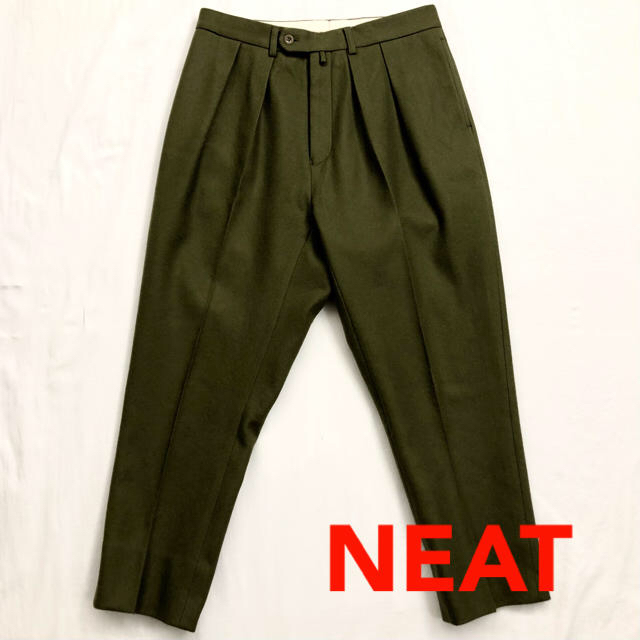 COMOLI(コモリ)のNEAT ニート ベルギー軍 ヴィンテージ フランネル テーパード スラックス メンズのパンツ(スラックス)の商品写真