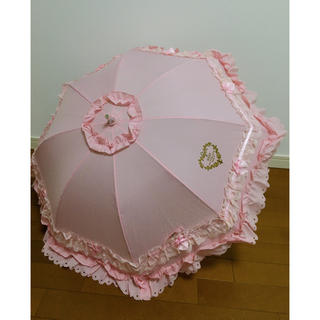 ベイビーザスターズシャインブライト 日傘 晴雨兼用 ピンク ホワイト-