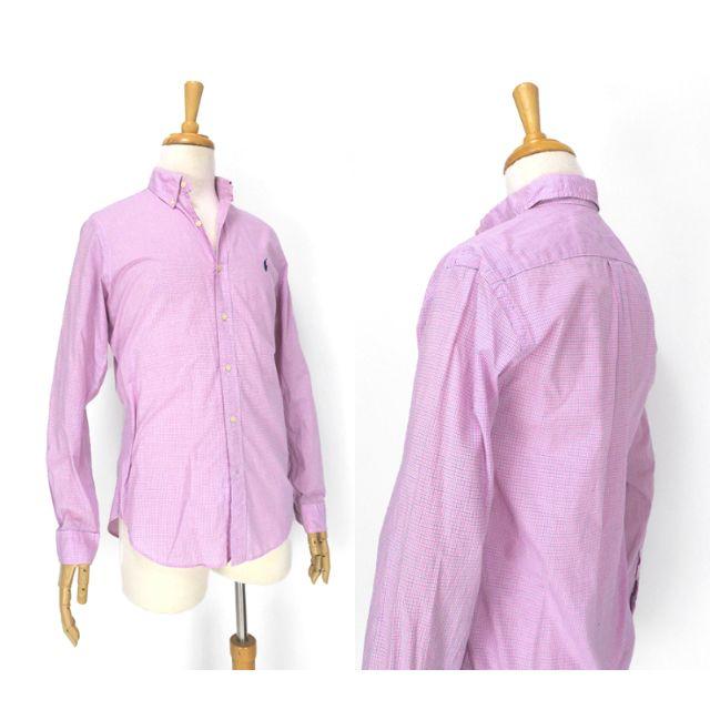 Ralph Lauren(ラルフローレン)のラルフローレン　スモールチェックシャツ　ピンク×ネイビー メンズのトップス(シャツ)の商品写真