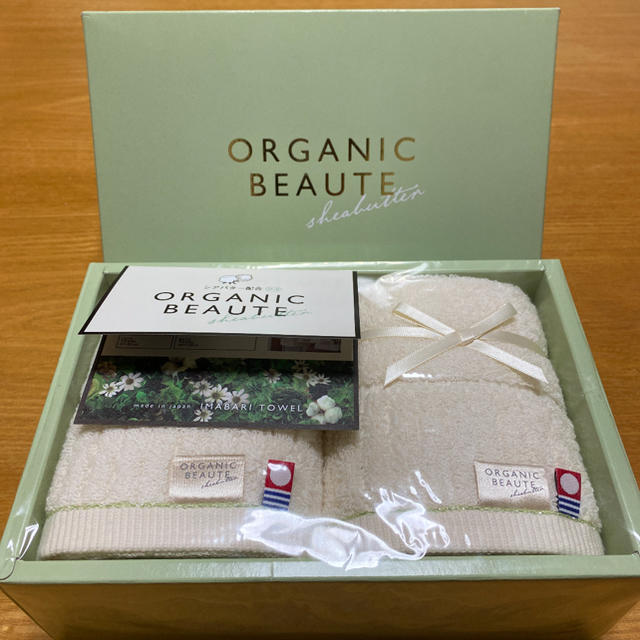 今治タオル(イマバリタオル)の今治タオル ORGANIC BEAUTE シアバター配合 フェイスタオルセット インテリア/住まい/日用品の日用品/生活雑貨/旅行(タオル/バス用品)の商品写真