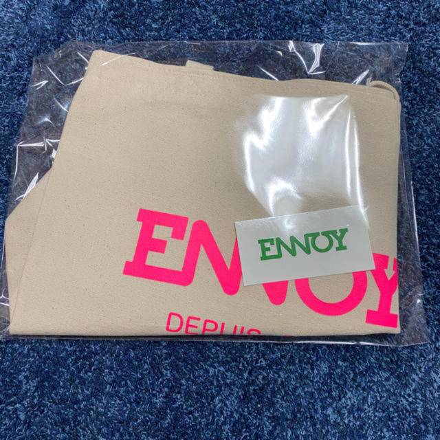 1LDK SELECT(ワンエルディーケーセレクト)のENNOY TOTE BAG NATURAL / PINK レディースのバッグ(トートバッグ)の商品写真