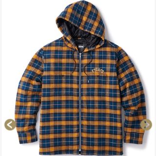 エフティーシー(FTC)のFTC QUILTED HOODED PLAID NEL ZIPUP SHIRT(パーカー)