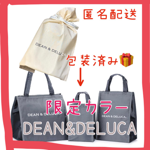 DEAN & DELUCA(ディーンアンドデルーカ)のショップ布バック付 限定カラー グレー 人気色 クーラーバッグ S 新品未使用 レディースのバッグ(エコバッグ)の商品写真