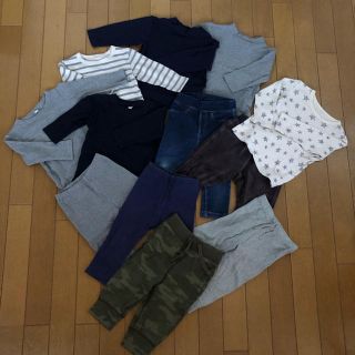 ムジルシリョウヒン(MUJI (無印良品))の【80cm】無印良品&ユニクロ&GAP ロンT パンツ 冬服まとめ売り 10枚組(その他)