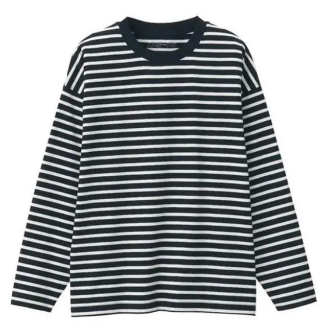 Muji Labo 天竺編み ドロップショルダーボーダーＴシャツ ムジラボ