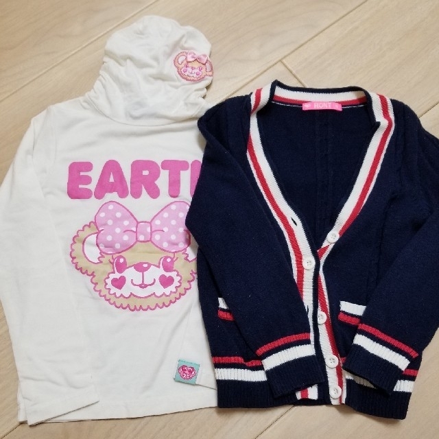 EARTHMAGIC(アースマジック)のシナモン様専用❤️ キッズ/ベビー/マタニティのキッズ服女の子用(90cm~)(カーディガン)の商品写真