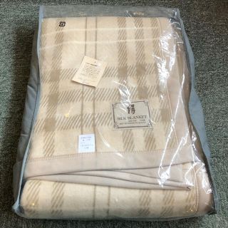 未使用品　シルク毛布　日本製(毛布)