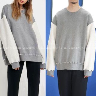 マルタンマルジェラ(Maison Martin Margiela)の【専用】MM6 コントラスト スリーブ スウェット トレーナー ニット(トレーナー/スウェット)