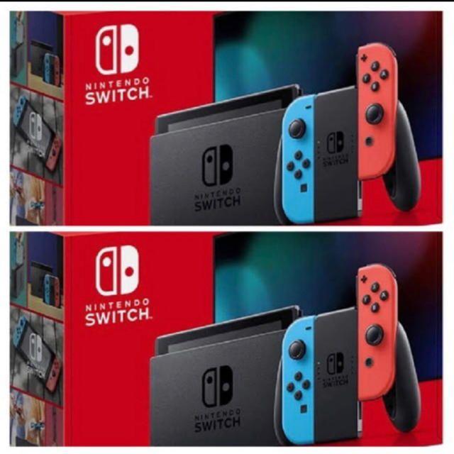 人気 Nintendo Switch - 新品 ニンテンドー スイッチ ネオン 2台 switch　保護フィルム付き 家庭用ゲーム機本体