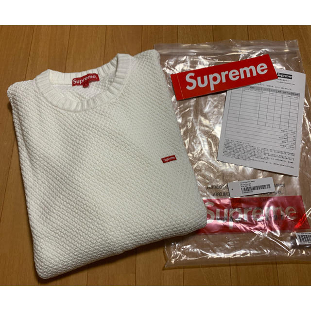 Supreme Textured Small Box Sweater 白 L - www.sorbillomenu.com