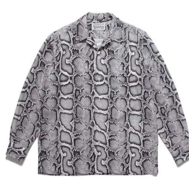 LYOCELL100％カラーWACKO MARIA PYTHON OPEN COLLAR SHIRT