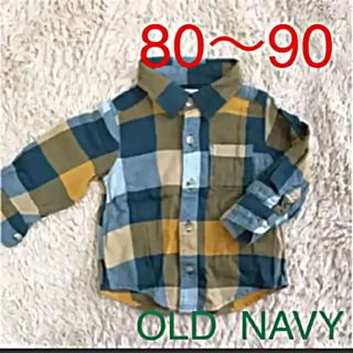 オールドネイビー(Old Navy)のOLD NAVY 長袖チェックシャツ 80〜90(シャツ/カットソー)