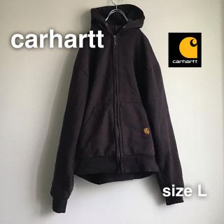 カーハート(carhartt)のcarhartt パーカー　スウェット　チャコール　刺繍ロゴ　厚手　カーハート(パーカー)