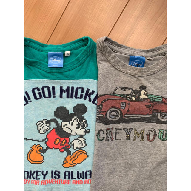 Disney(ディズニー)のmimiko様専用Mickey Tシャツ　2点セット キッズ/ベビー/マタニティのキッズ服男の子用(90cm~)(Tシャツ/カットソー)の商品写真