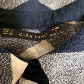 ザラ(ZARA)のzara ブロックチェックブラウス(シャツ/ブラウス(長袖/七分))